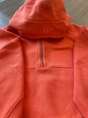 Lululemon Orange Half-Zip Hoodie